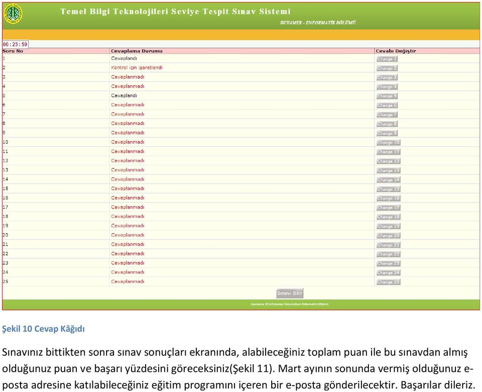 yüzdesini göreceksiniz(şekil 11).