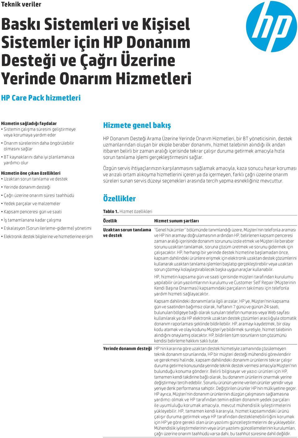 ve destek Yerinde donanım desteği Çağrı üzerine onarım süresi taahhüdü Yedek parçalar ve malzemeler Kapsam penceresi gün ve saati İş tamamlanana kadar çalışma Eskalasyon (Sorun ilerleme-giderme)