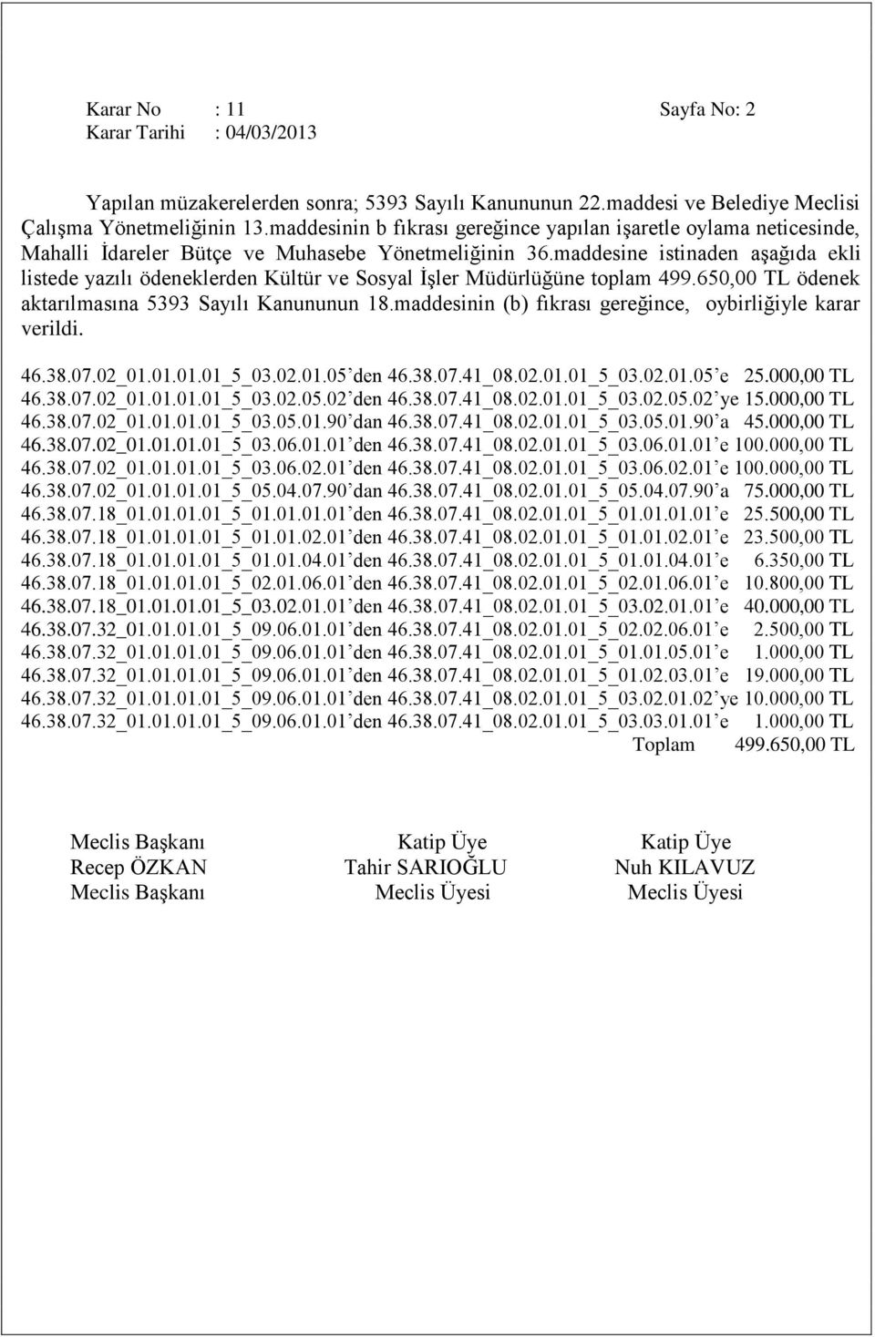 maddesinin (b) fıkrası gereğince, oybirliğiyle karar verildi. 46.38.07.02_01.01.01.01_5_03.02.01.05 den 46.38.07.41_08.02.01.01_5_03.02.01.05 e 25.000,00 TL 46.38.07.02_01.01.01.01_5_03.02.05.02 den 46.