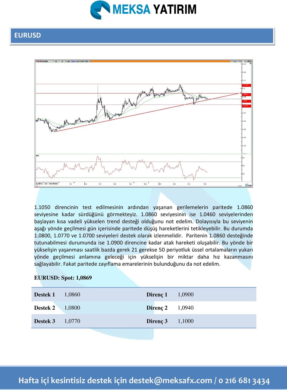 Bu durumda 1.0800, 1.0770 ve 1.0700 seviyeleri destek olarak izlenmelidir. Paritenin 1.0860 desteğinde tutunabilmesi durumunda ise 1.0900 direncine kadar atak hareketi oluşabilir.