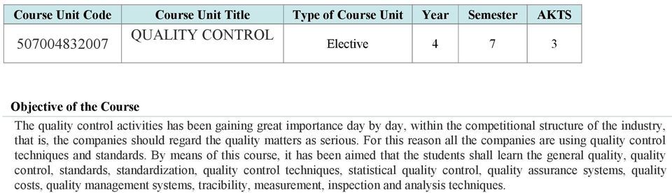 For this reason all the companies are using quality control techniques and standards.