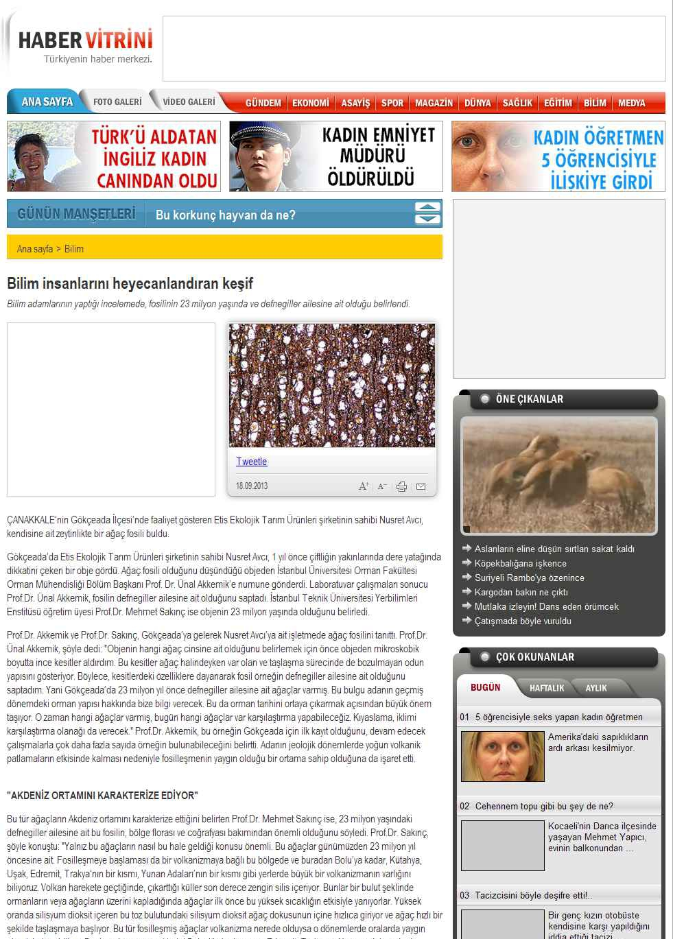 Portal Adres BILIM INSANLARINI HEYECANLANDIRAN KESIF : www.habervitrini.