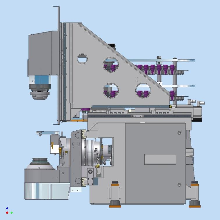 PRIMACON PFM 4024-5D Uygulama: High Dynamic Konsepti Lineer eksenlerinde minimum dengeleme hareketleri ve eğilme eksendeki