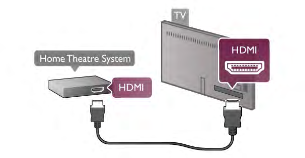 Bağlanın Ev Sinema Sistemini (HTS) TV'ye bağlamak için bir HDMI kablosu kullanın. Philips Soundbar veya dahili disk oynatıcısı olan bir HTS bağlayabilirsiniz.