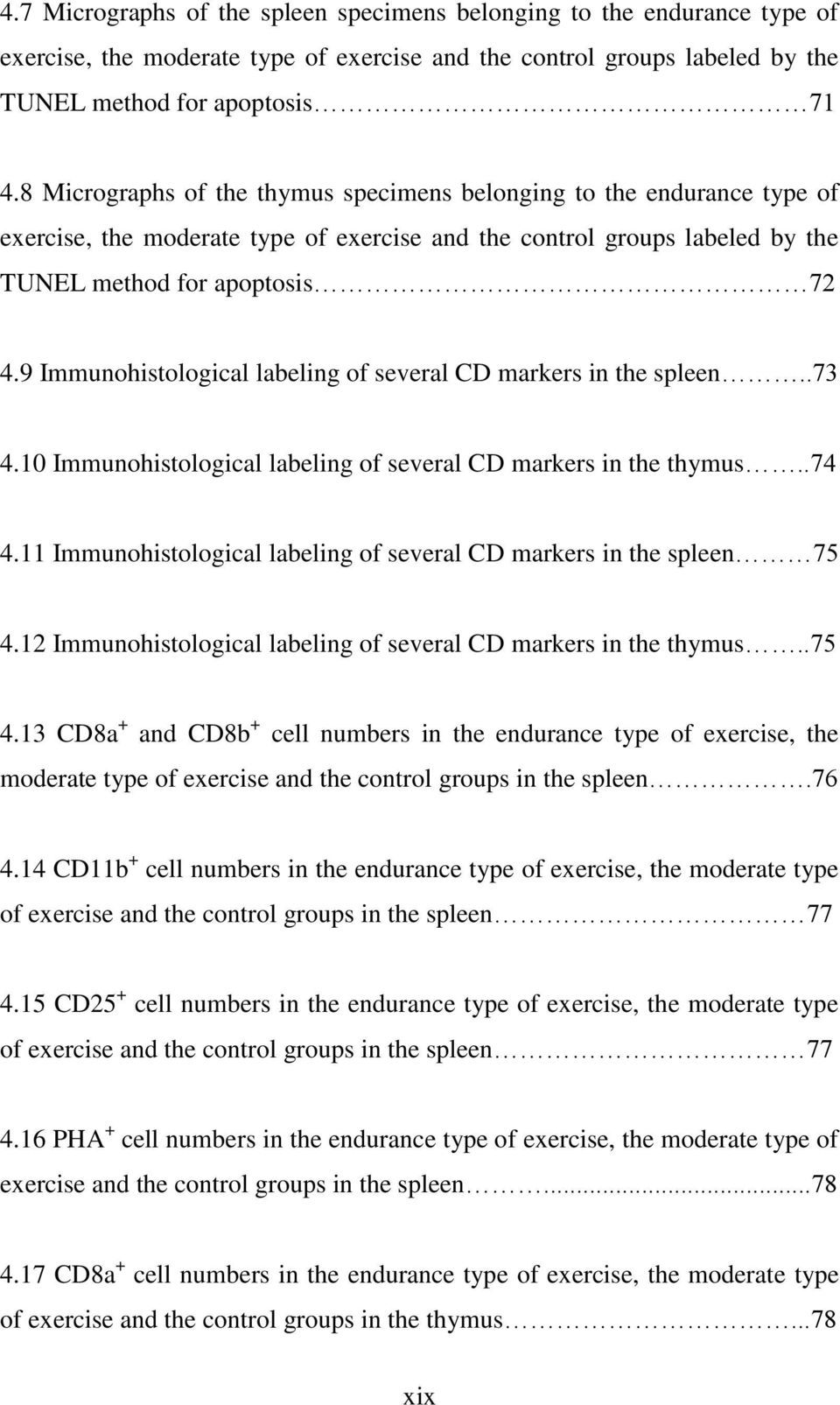 9 Immunohistological labeling of several CD markers in the spleen..73 4.10 Immunohistological labeling of several CD markers in the thymus..74 4.