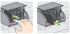 Mürekkep kartuşlarını değiştirme NOT: Kullanılmış mürekkep sarf malzemeleri geri kazanılması hakkında bilgi için bkz. HP inkjet sarf malzemeleri geri dönüşüm programı sayfa 123.