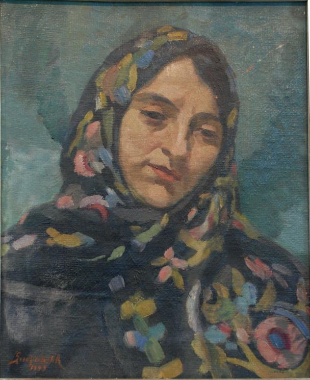 25 akademi de görev yapar.20 Haziran 1972 tarihinde yaşama veda eder. 38 Sanatçı Şeref Akdik in Erzurum Resim ve Heykel Müzesinde beş eseri bulunmaktadır. Resim 3.2. Yaşmaklı Kadın Portresi Resmin