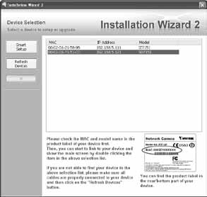 5 IP Adresini Atama 1. Yazılım CD sinin Software Utility dizinindeki Installation Wizard 2 (Kurulum Sihirbazı 2) programını çalıştırın. 2. Program, ağ ortamınız üzerinde analizler yapacaktır.