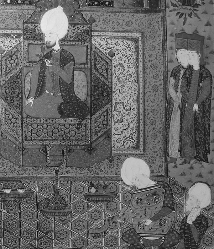 Osmanlı Sarayı Kayıtlarında Yer Alan Ûd ve Lavta Sazları Üzerine Bir İnceleme 431 Şekil 2- Sarayda ud, 16. yüzyıl. (Atıl,1986: 40) Surname-i Hümayun eserinde 16.
