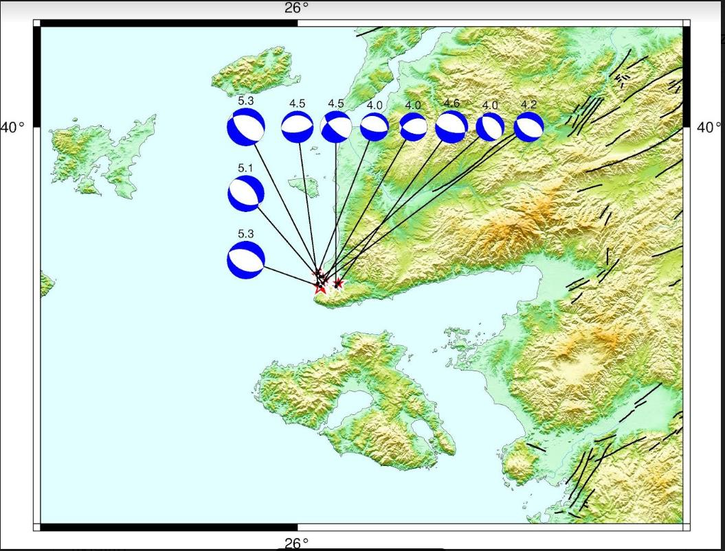 06-07 Şubat 2017 itibarıyla Gülpınar-Ayvacık depremlerinin (M 4.0) faylanma mekanizma çözümleri 5.