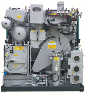 Multisolvent Geniş Dizayn Yüksek Kapasiteli Kuru Temizleme Makinaları Standart Özellikler Intense, Hidrokarbon ve Silikon ile çalışır Mikroproses kontrol Solvent için zemin güvenlik tankı 2 adet