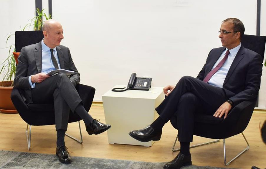 Avrupa İmar ve Kalkınma Bankası (EBRD) Genel Sekreteri Enzo Quattrociocche ve beraberindeki heyet Odamızı ziyaret ederek Başkan Fikri Toros ile görüştü.