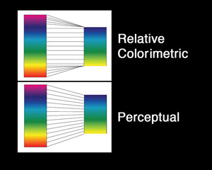 GAMUT ve Eşleştirme Renk eşleştirmeyi doğru şekilde yapmak için sistemde hesaplama yönteminin Rendering Intent doğru olarak secilmesi gerekir.
