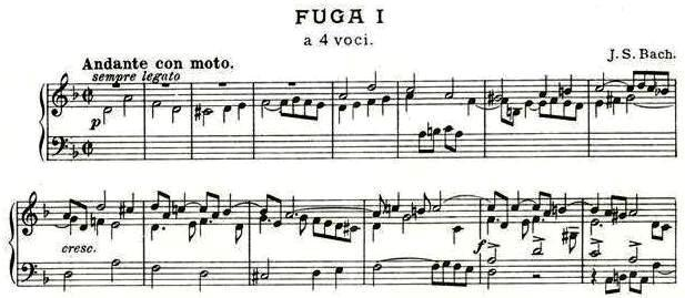 48 5.1. Füg Sanatı nın Contrapunctus ları 5.1.1. Contrapunctus I Contrapunctus I de, alto partisinde giren temanın cevabı, soprano partisinde duyulur. Tek temalı ve basit yapıdadır.