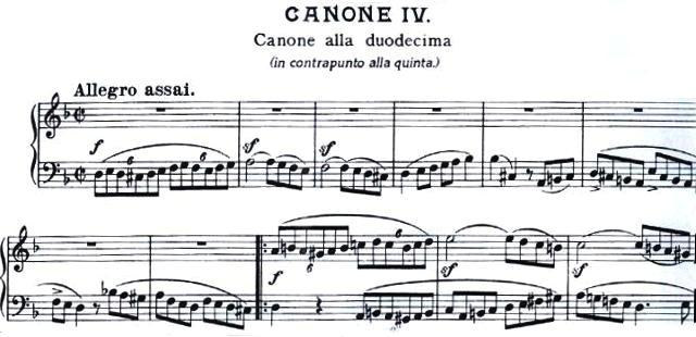 60 5.2.4. Canon alla Duodecima in Contrapunto alla Quinta Canon alla Duodecima in Contrapunto alla Quinta, temanın değişik bir çeşitlemesiyle girer.