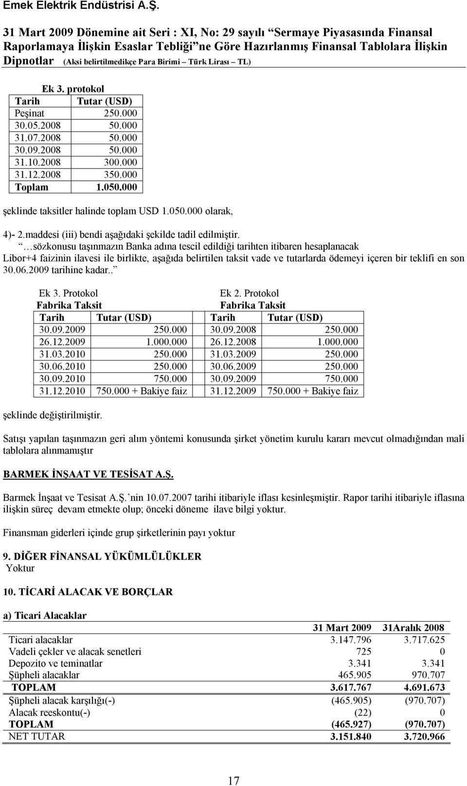 sözkonusu taşınmazın Banka adına tescil edildiği tarihten itibaren hesaplanacak Libor+4 faizinin ilavesi ile birlikte, aşağıda belirtilen taksit vade ve tutarlarda ödemeyi içeren bir teklifi en son