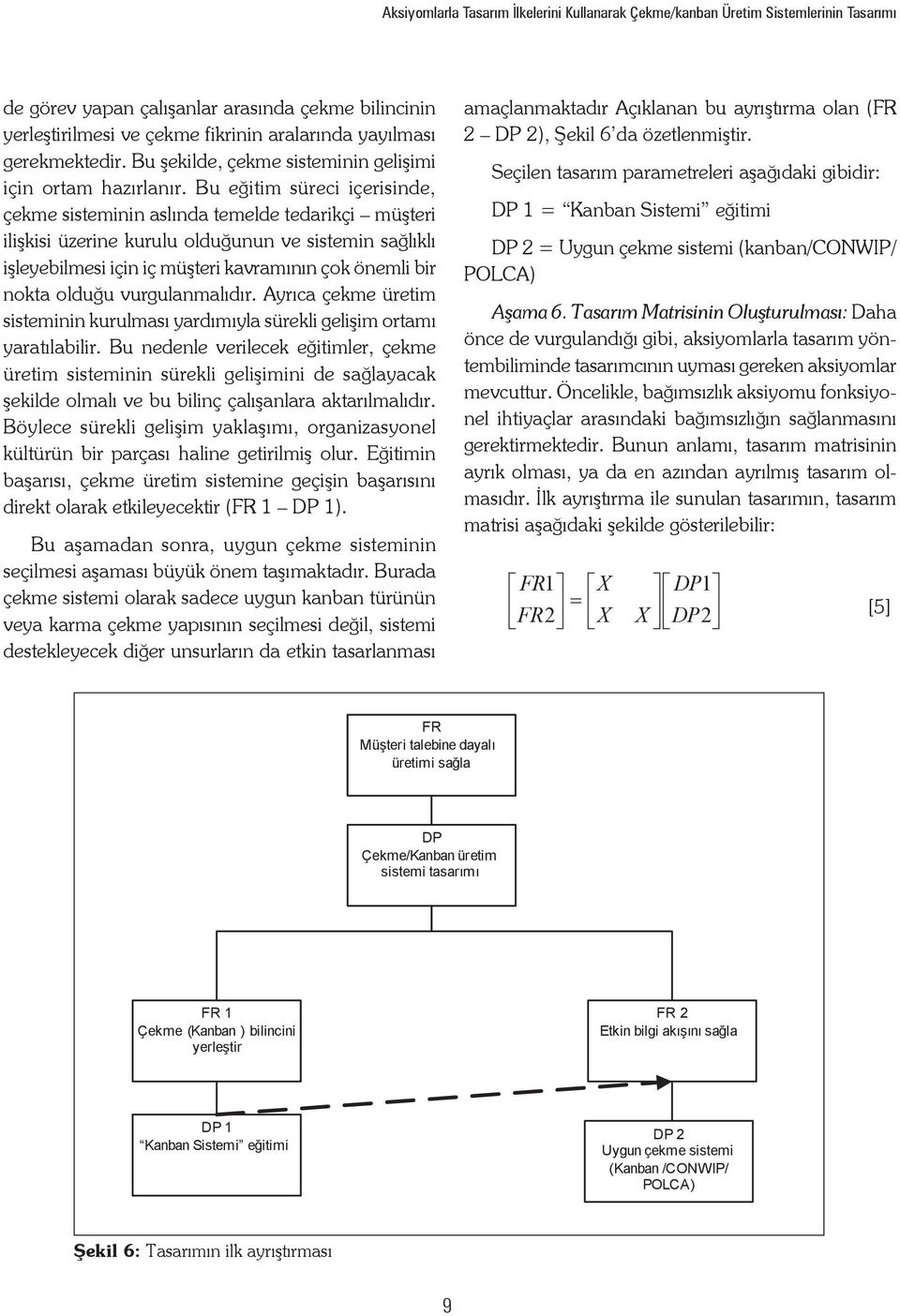 Bu eğitim süreci içerisinde, çekme sisteminin aslında temelde tedarikçi müşteri ilişkisi üzerine kurulu olduğunun ve sistemin sağlıklı işleyebilmesi için iç müşteri kavramının çok önemli bir nokta