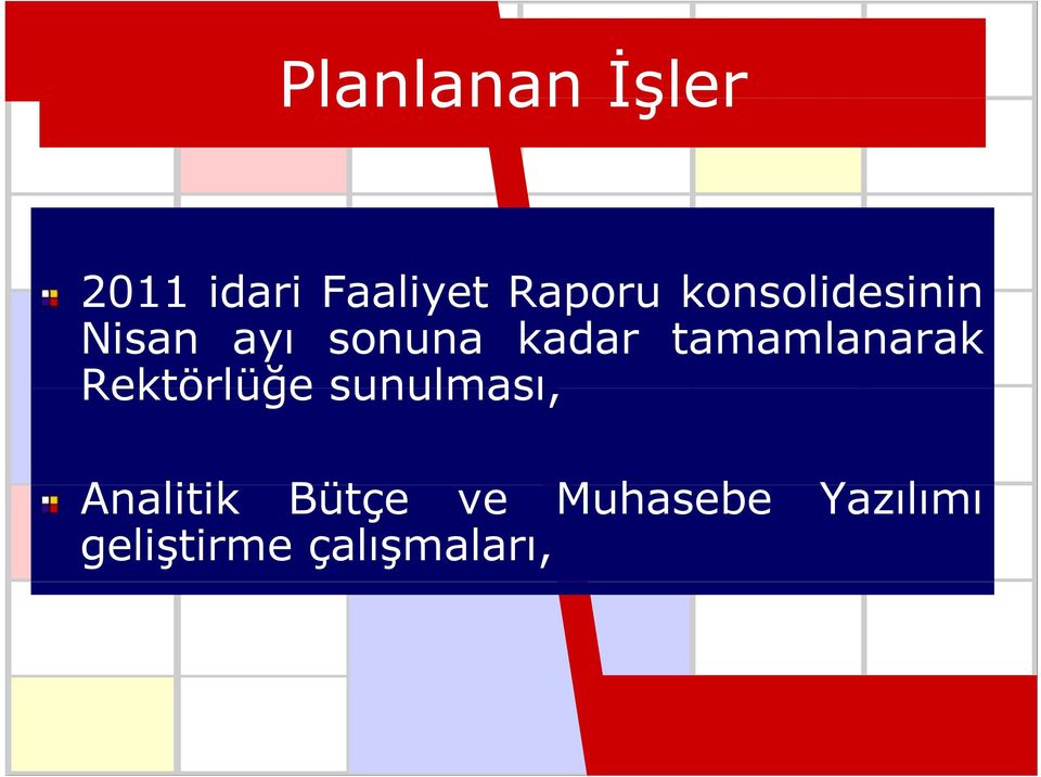 tamamlanarak Rektörlüğe sunulması, A litik Büt M