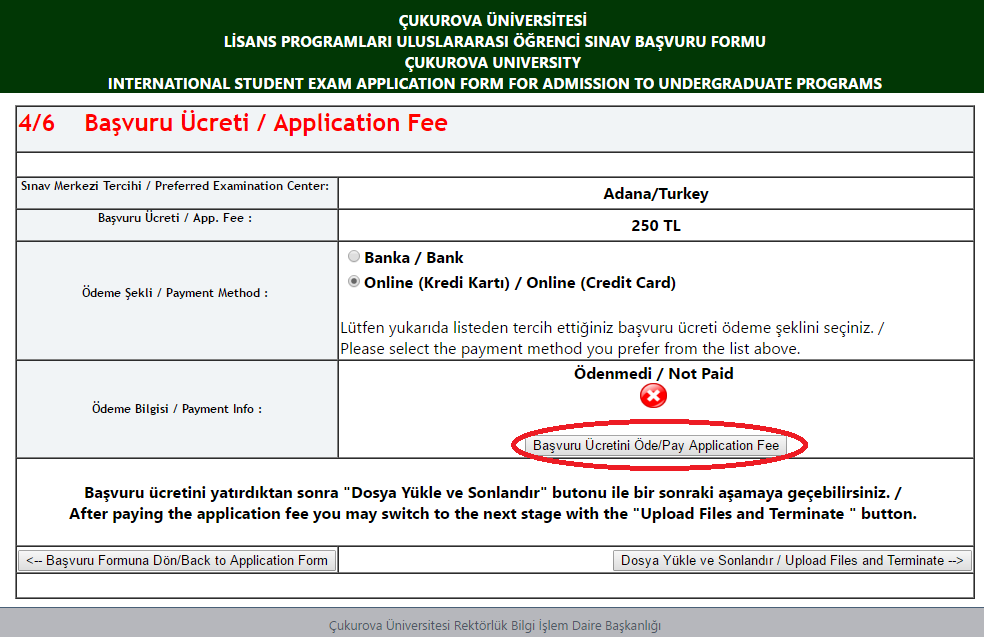 4.1. Banka ile ödeme Seçmiş olduğunuz sınav merkezi için belirtilen sınav ücretini, herhangi bir bankadan http://iso.cu.edu.tr sayfasında verilen banka hesap numarasına yatırabilirsiniz.