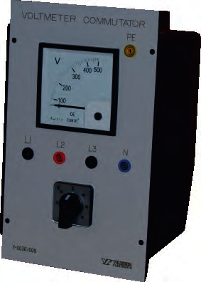 Y-0036 Elektrik Makineleri ve Kumanda Eğitim Seti Ölçüm Modülleri Electrical Machines and Control Training Set Measurement Modules Y-0036-007 Analog AC / DC Voltmetre Modülü 30cm x 18cm yalıtkan