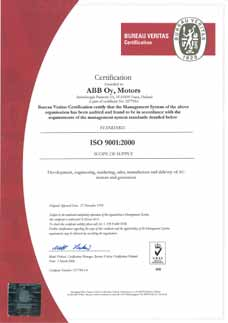 Genel bilgiler Standartlar ABB motorları uluslararası IEC ve EN standartlarına uygun olarak imal edilmektedir.