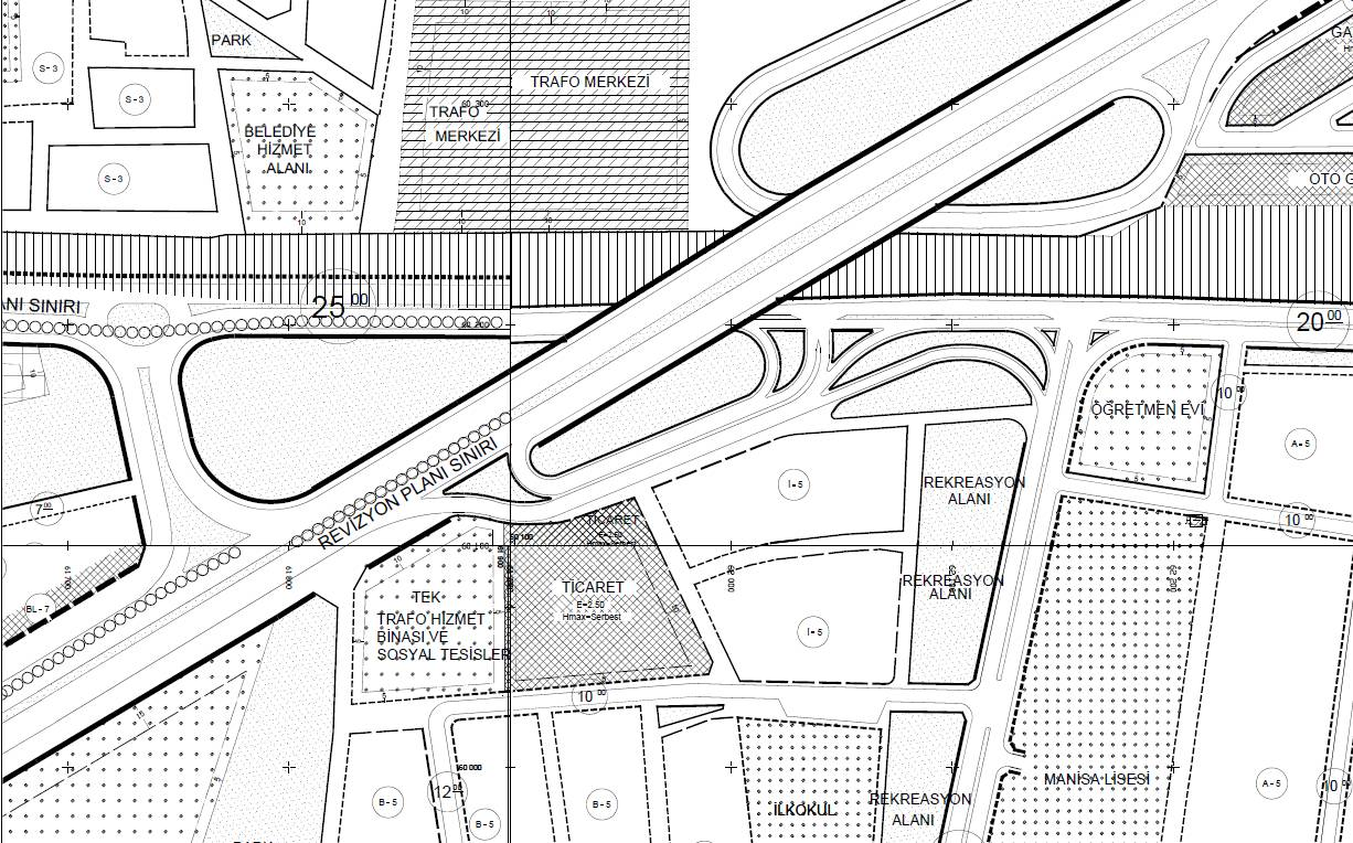 2.2.2. 1/5000 Ölçekli Nazım İmar Planı Planlama alanı 1/5000 ölçekli Nazım İmar Planında yol, kavşak Öğretmenevi, Belediye Hizmet Alanı, Trafo Hizmet Alanı ve Sosyal Tesis Alanı, Rekreasyon Alanı,