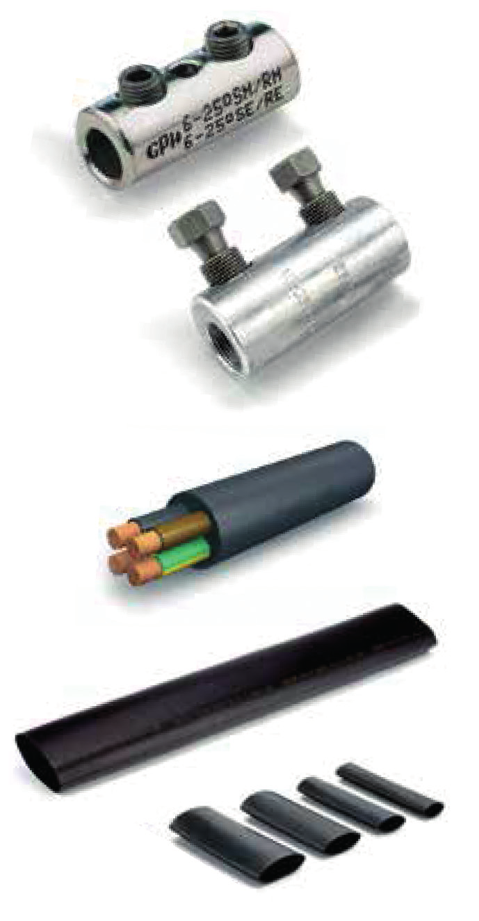 Uygulama 1GLT4 GR 1 7 alçak gerilim ısıyla büzüşen düz kablo ekleri DIN47640 standardlarına tamamen uygun olan plastik izoleli kablolar için dizayn edilmiştir.