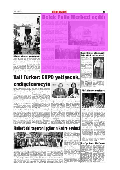 TOROS GAZETESİ Tarih : 11.12.