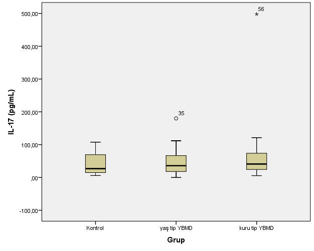 Grafik2: Grupların serum IL-17