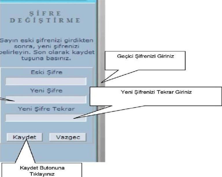 Kullanıcı Adı ve Kullanıcı ġifresi Ġle Sisteme GiriĢ Ekranın sol tarafında bulunan Kullanıcı adı kısmına T.C.