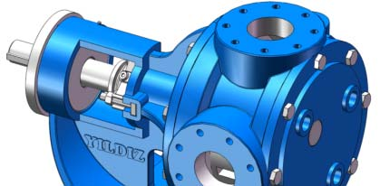 YKF 4" POMPA GEAR PUMP KULLANIM ALANLARI: Fuel Oil Servis Tankları, Gaz Yağı, Mazot Tankerlerinde Küçük çapta kızgın yağ sirkülasyonlarında Endüstrinin yarı viskoz mayilerinin pompaj işlemlerinde.