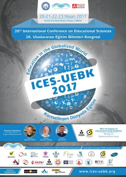 Çağdaş Drama Derneği Kasım 2016 Bülteni 1. 26. Uluslararası Eğitim Bilimleri Kongresi (ICES-UEBK) 20-21-22-23 Nisan 2017 tarihlerinde Antalya da yapılacak 2.