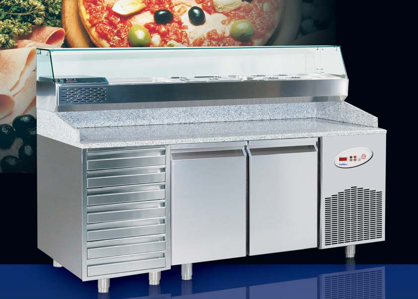 P ZZA BUZDOLAPLARI pizza refrigerators 144 ticari so utma ekipmanlar / commercial cooling equipment Seçenekler / Options Raf / Shelf Kilit / Lock Tekerlek / Wheels Model Models PZT 155-D PZT 210-D B