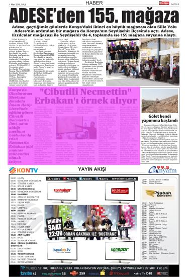 YENİ KONYA Tarih : 01.03.