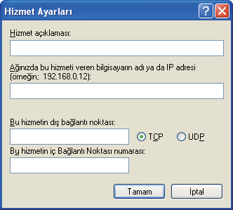 Güvenlik duvarı ayarları (Ağ kullanıcıları için) 2 Ağınızda bu hizmeti veren bilgisayarın adı ya da IP adresi (örneğin; 192.168.0.12) içerisinde: Localhost girin.