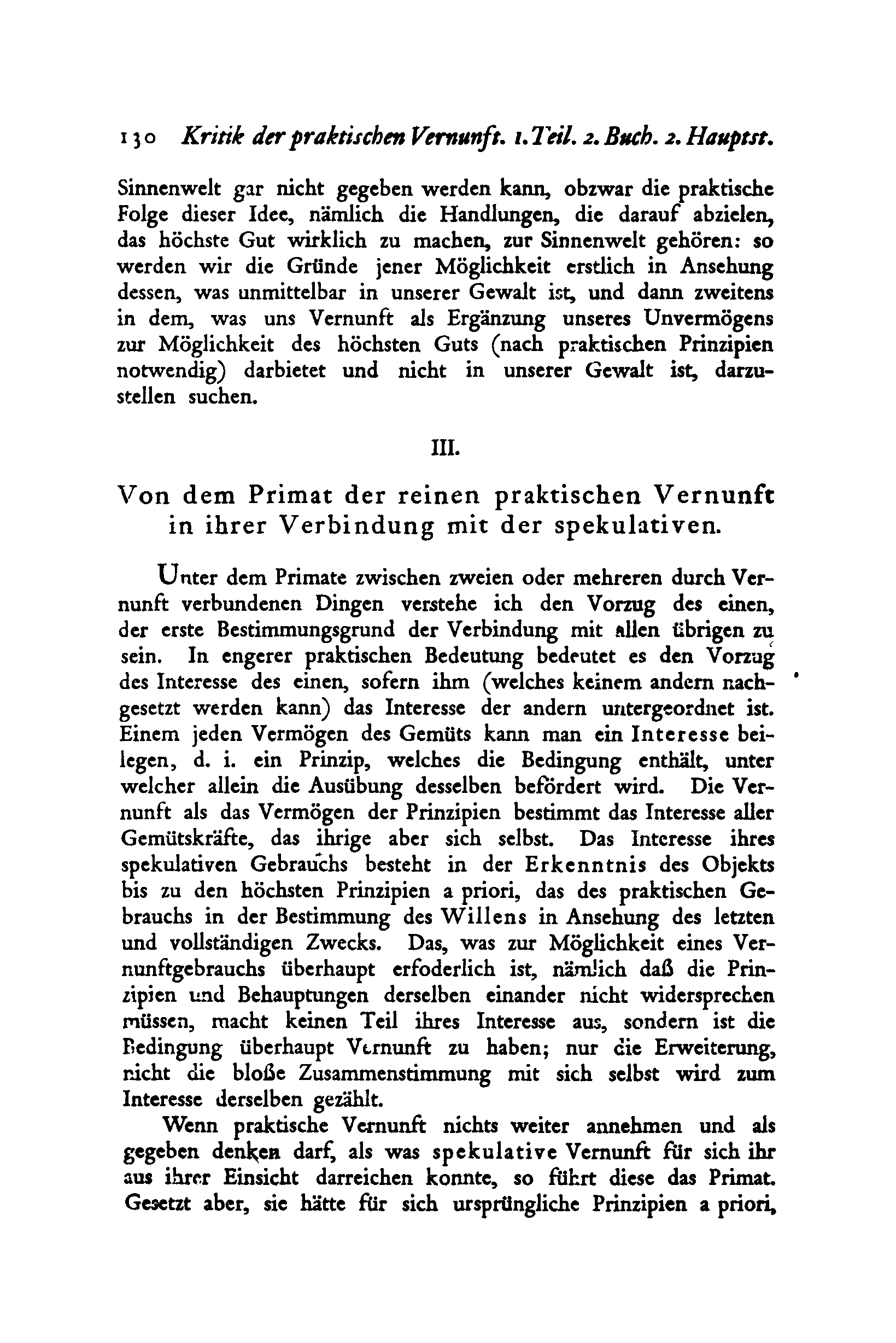 12 4 Kritik der praktischen Vernunft. ı. Teil. 2. Buch. 2. Haupts t.