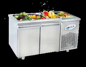 Yatay Buzdolaplar Servis Serisi Counter Refrigerators Service Series Ölçü Detayları Dimension Details CGN2-SG-H Gastronom kaplar fiyata dahil değildir.