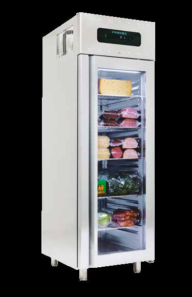 Tek Kapılı Dikey Buzdolapları - Cam Kapılı One Door Vertical Refrigerators - Glass Door Ölçü Detayları Dimension Details Çikolata Saklama Opsiyonu Chocolate Refrigerator 600 %65 İç Nem Kontrolü