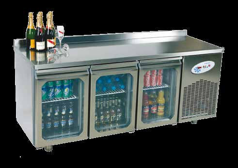 Yatay Buzdolapları-Cam Kapılı Counter Type Refrigerators-Glass Door Ölçü Detayları Dimension Details CGN3-G-H HACCP Dijital standart üretimde