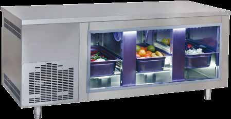 Yatay Buzdolapları-Önü Camlı Counter Type Refrigerators-Front Glass Ölçü Detayları Dimension Details CGN3-BG HACCP Dijital standart üretimde