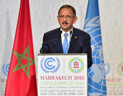 16 Kasım 2016 tarihli kısmında, genel kurula hitaba eden Sayın Bakanımız, özetle iklim değişikliği sorunu ve ülkemizin bu kapsamda yaptığı çalışmalar ile Paris Anlaşması ve ülkemizin