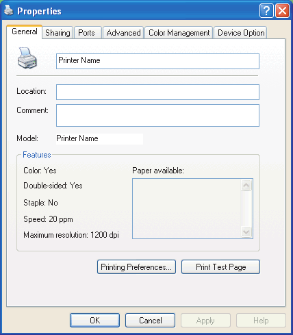 Windows denetim masasından ayarlama Sürücü özellikleri penceresini, bir uygulama programı içerisinden açmak yerine doğrudan Windows'dan açtığınızda, biraz daha kapsamlı ayar seçenekleri karşınıza