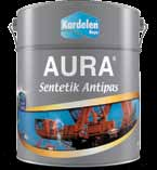 50 Aura Sentetik Antipas Alkid reçine esaslı, solvent bazlı, kurşunsuz, nem ve tuzlu suya dirençli, aderansı yüksek, pas önleyici, mat metal yüzey