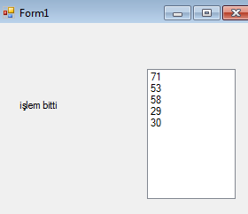 Text = "işlem bitti" : Exit Sub Başka bir timer örneği verelim Aşağıdaki örnekte rasgele üretilen sayıların toplamı 100 den büyük olduğunda işlem duracaktır.