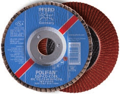 POLIFAN Flap Zımparalar Profesyonel Seri SGP Çok zayıf ısı iletkenliğine sahip malzemelerde aşırı-zahmetli taşlama işleri için özel takım.