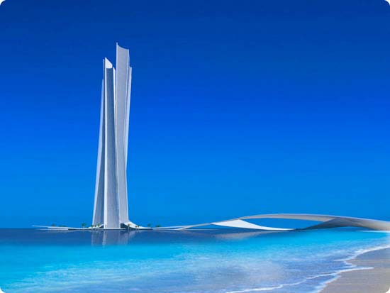 tirbünlerini kullanır. Işık Evi; Atkins tasarımlı 360 m, 55 katlı, az karbon kullanımlı lüks ofis yapısı Dubai dedir.