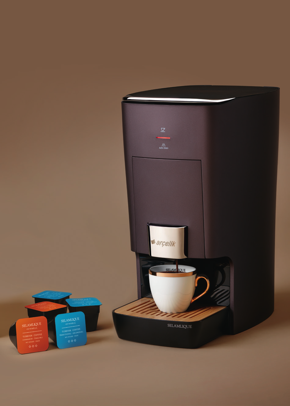 K 3500 Arçelik Selamlique Kapsüllü Türk Kahvesi Makinesi Kapsül teknolojisi sayesinde farklı aromalarda ve farklı şeker oranlarında kahve seçenekleri Kapsül kullanımı sayesinde uzun süre tazelik