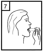 8- Qhaler cihazını ağzınızdan çıkarın ve rahatsız olmadan olabildiğince uzun süre nefesinizi tutun. Sonra normal şekilde soluk alıp verin.