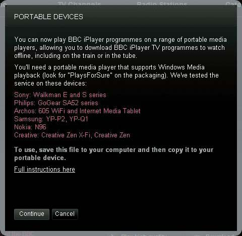 12 BBC iplayer (sadece İngiltere de bulunur) Aşağıdaki ekran görüntülendiğinde Devam düğmesini tıklatın.