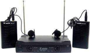 8 WM-323 E TELSĠZ MĠKROFON 2 EL VHF Güç Gerilimi: AC 220V-240V, RF çıkıģ gücü: